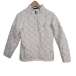 Spyder White Red Quilted Jacket Winter Coat Girls XL